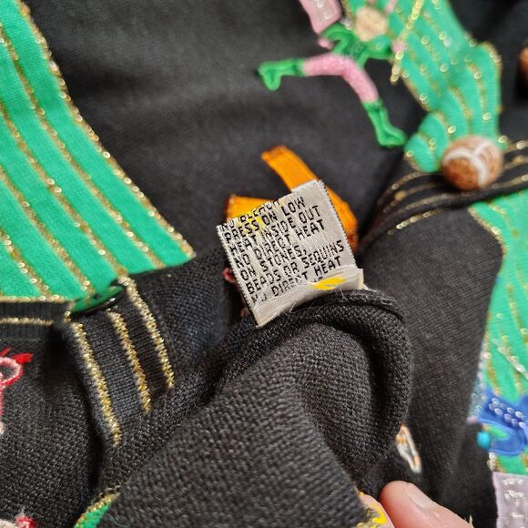 Vintage Jack B Quick Football Cheerleader Cardigan NWT Novelty Sweater XL - Picture 7 of 13